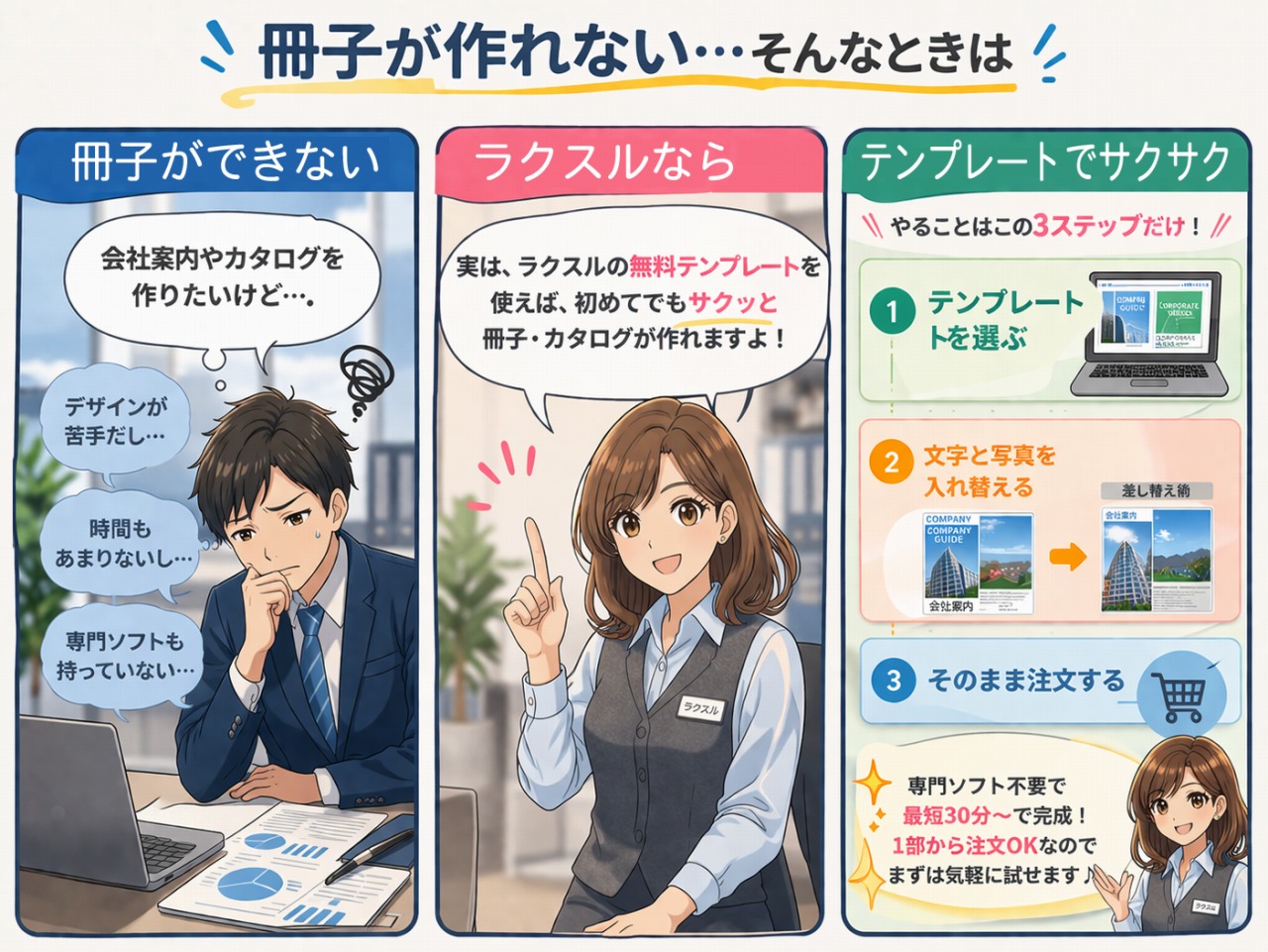 ラクスルの無料テンプレート