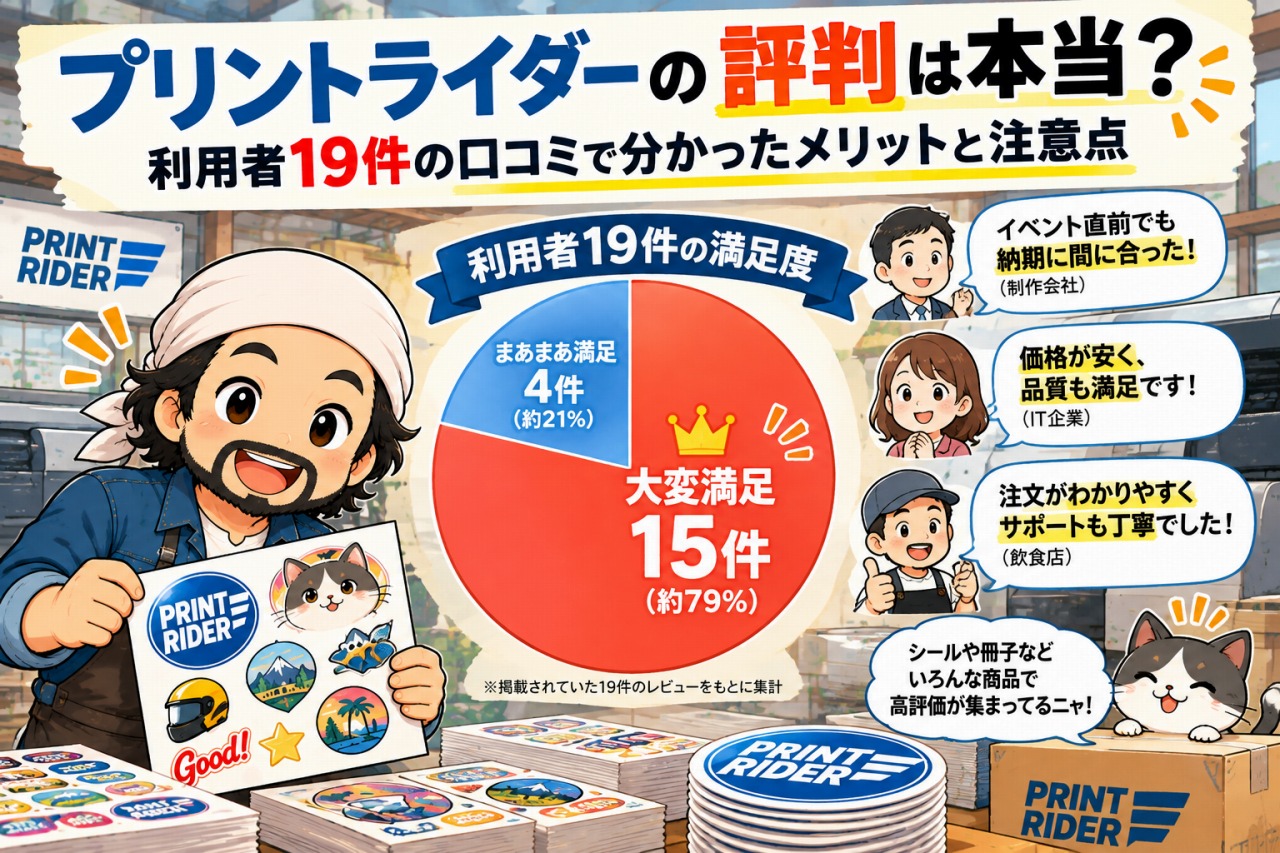 プリントライダーの口コミ