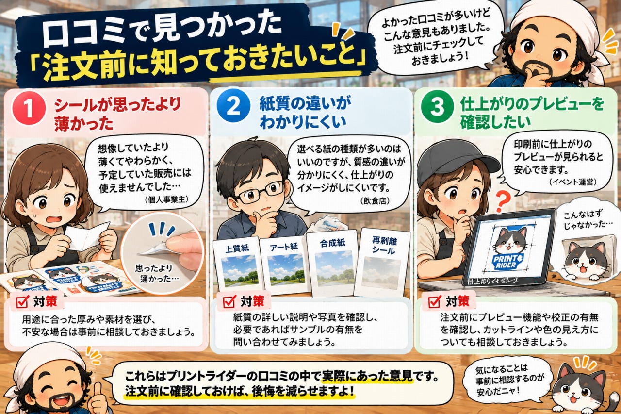 プリントライダーの口コミ
