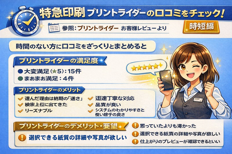 プリントライダーの口コミ