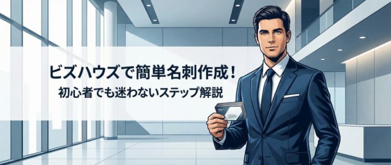 ビズハウズで簡単名刺作成